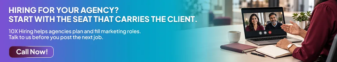 Hiring for your agency Start with the seat that carries the client.
